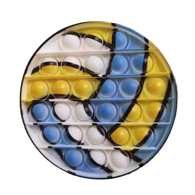 Printed Sport Balls Push Pop Bubble Fidgets Toys