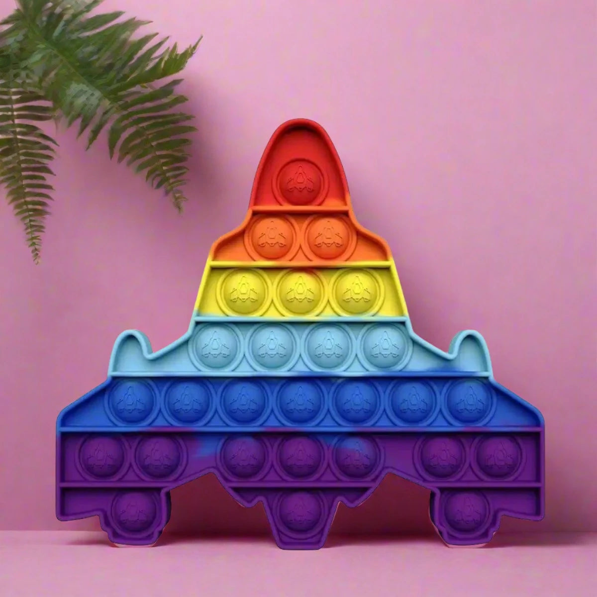 Rainbow Spaceship pop it- Anti Stress Fidgets Toys
