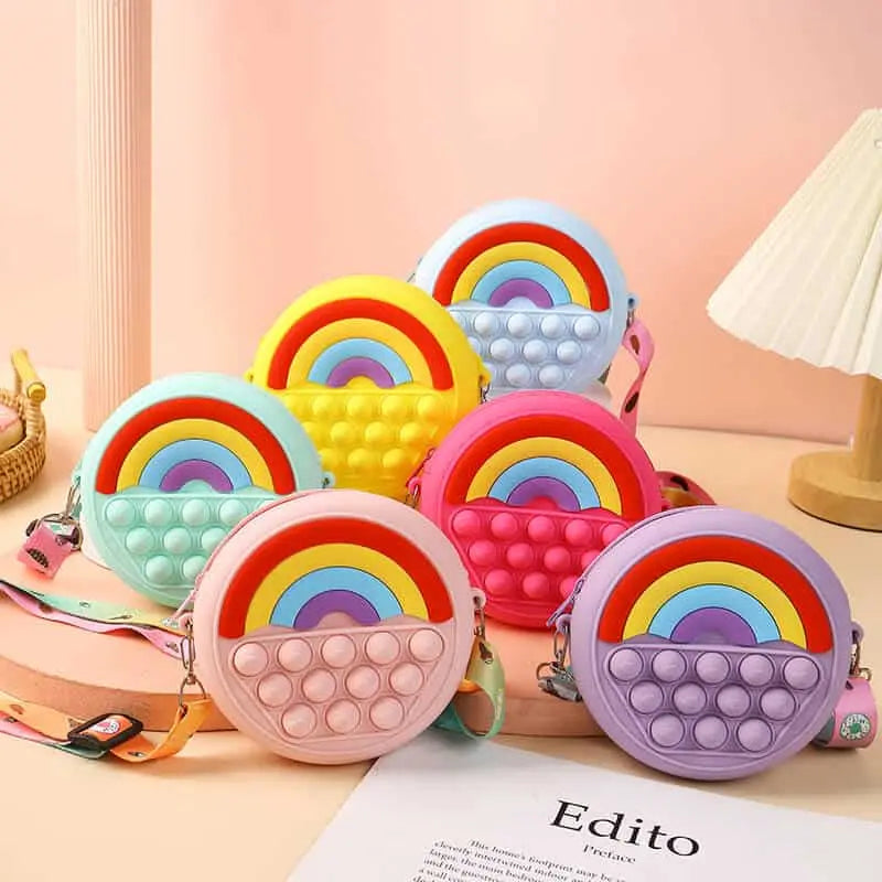 Rainbow Pop It Purse