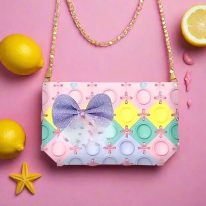DIY Pop It Bag DIY Bubble Bag 36 Pieces Silicone Colourful Bubbles