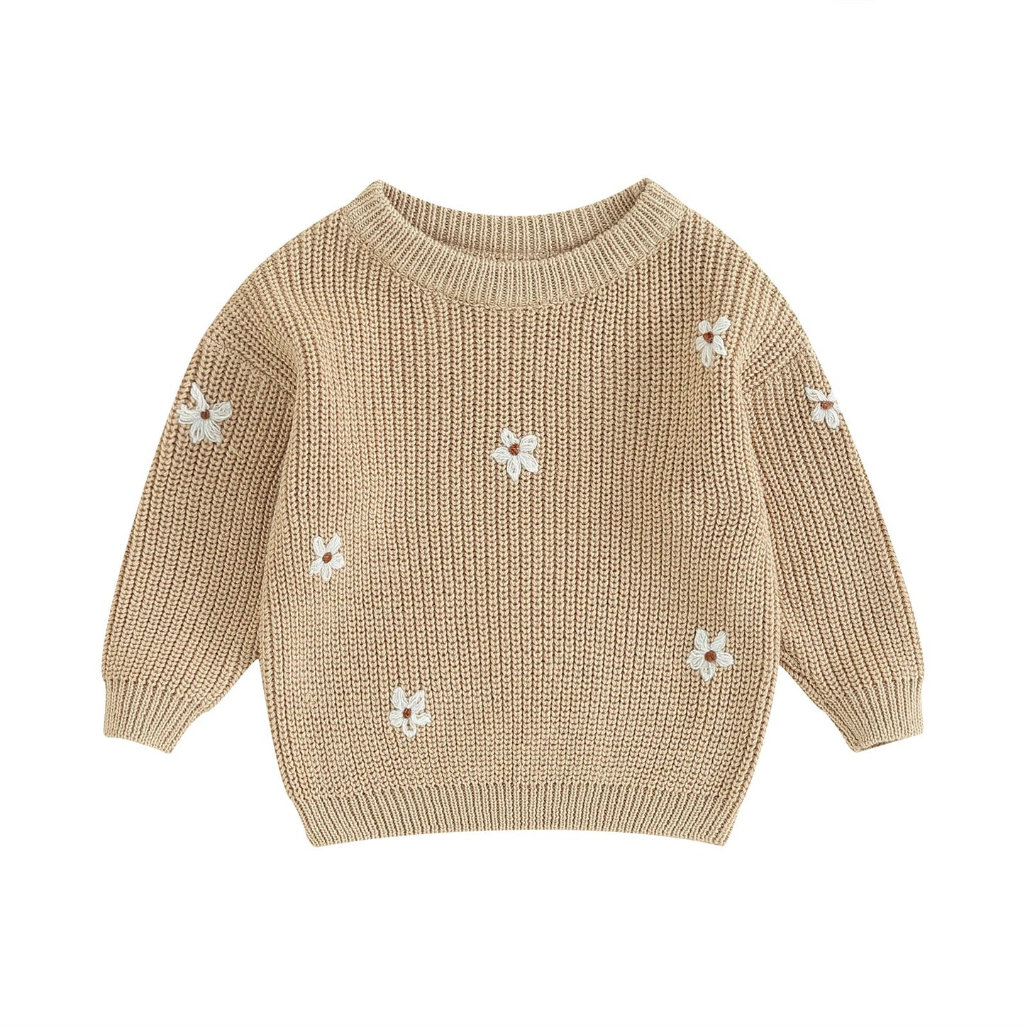 Cute Flower Knit Sweater - Cozy Knitwear for Newborns
