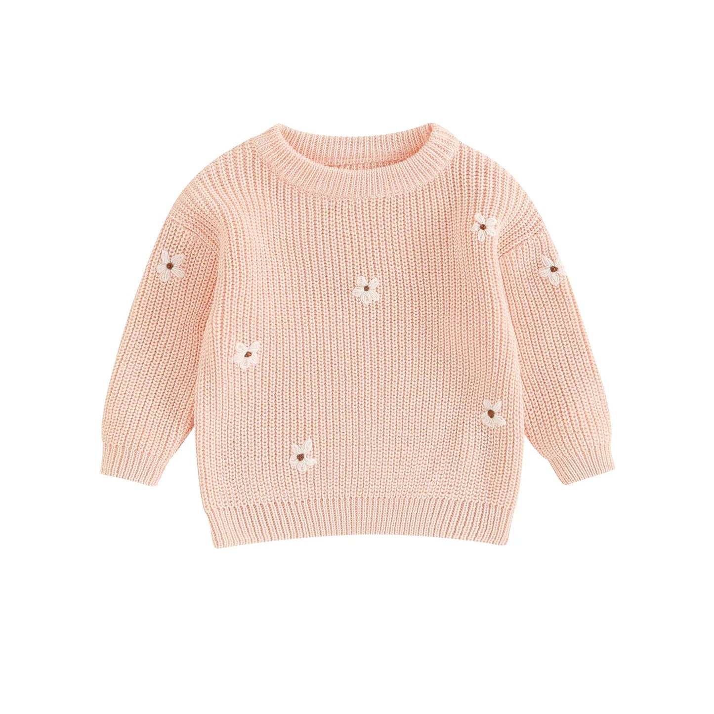 Cute Flower Knit Sweater - Cozy Knitwear for Newborns