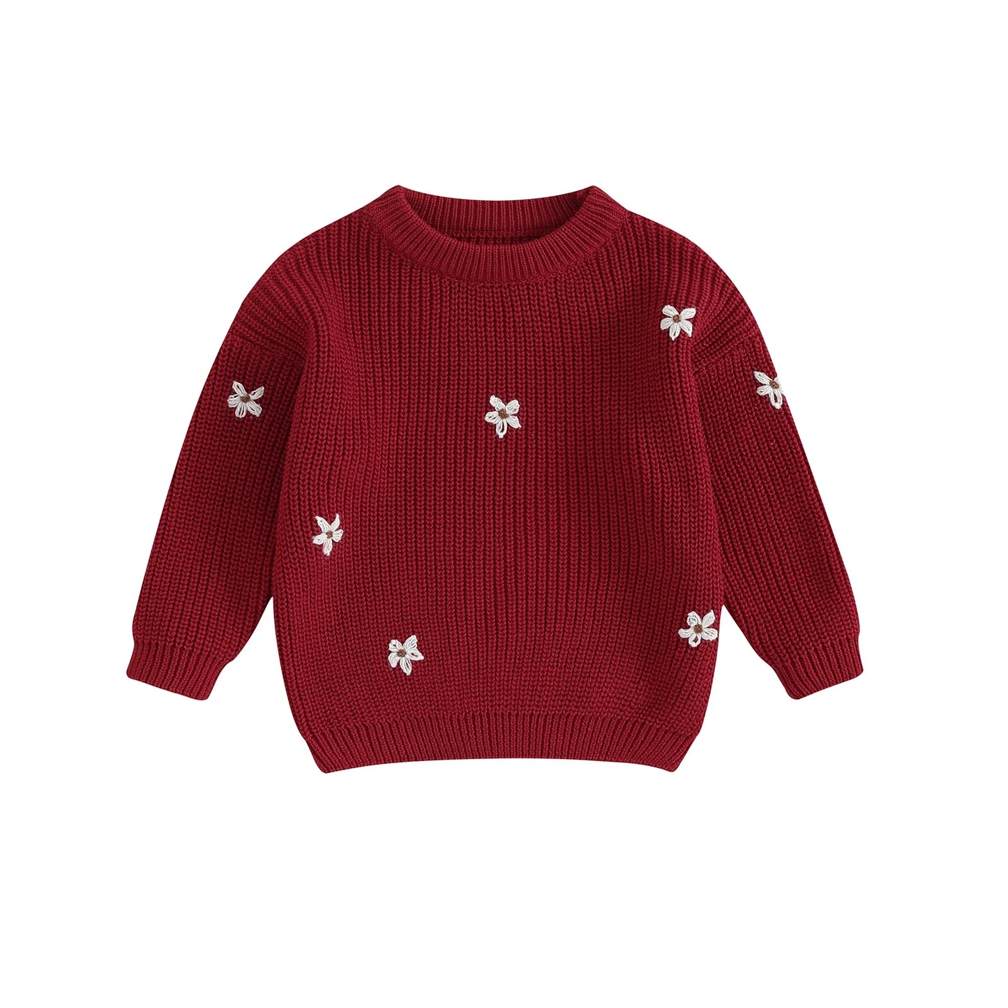 Cute Flower Knit Sweater - Cozy Knitwear for Newborns