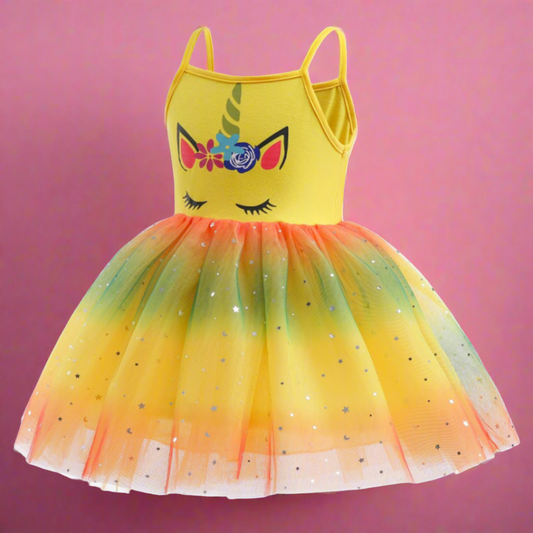 Unicorn Sleeveless Baby Summer Casual Tutu Dress