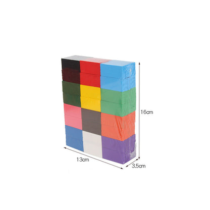 Rainbow Domino Building Set with 12 Bright Colors
