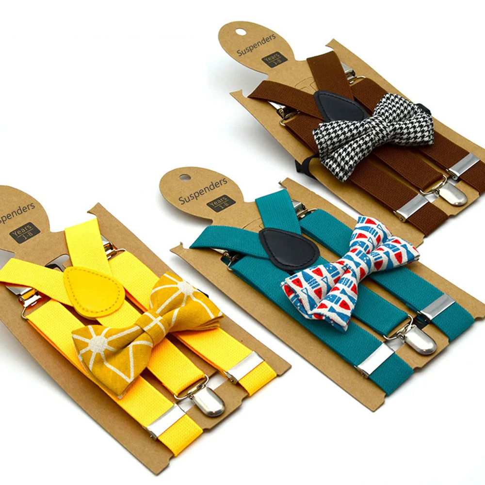 Bow Tie & Suspenders Set for Kids: Festive Elegance