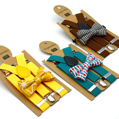 Bow Tie & Suspenders Set for Kids: Festive Elegance