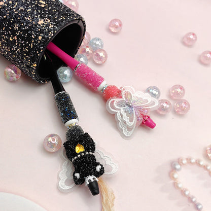Butterfly Sugar Diamond Pen Handmade Fine Plastic Beaded