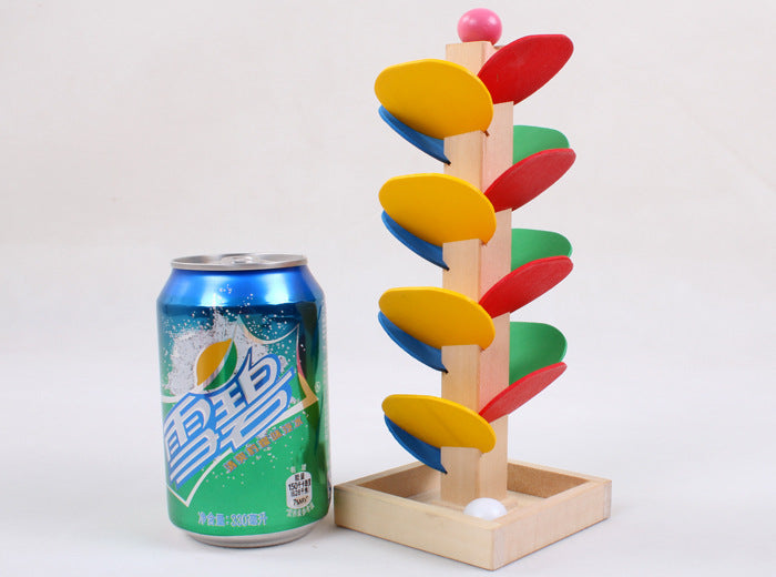 Educational Wooden Leaf Tower Ball Construction Set