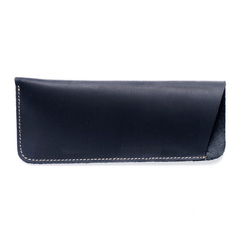 Simple Retro Cowhide Large Capacity Pencil Case