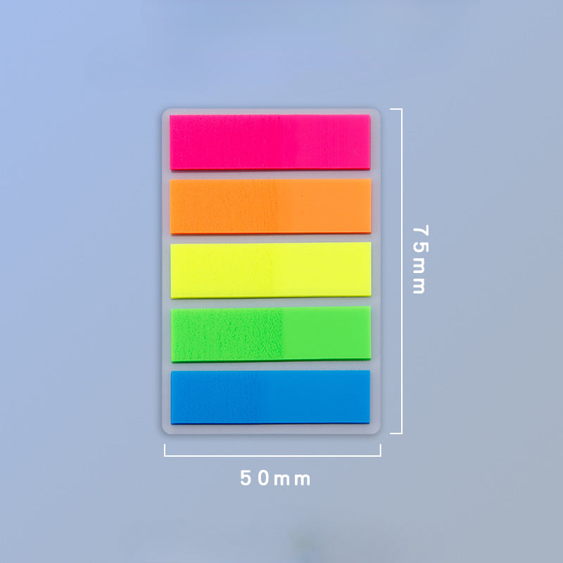 PET Fluorescent Plastic Bookmark Sticky Notes