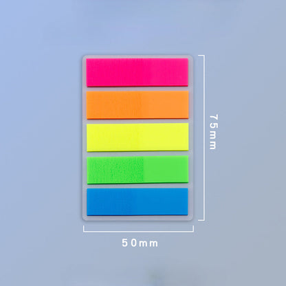 PET Fluorescent Plastic Bookmark Sticky Notes