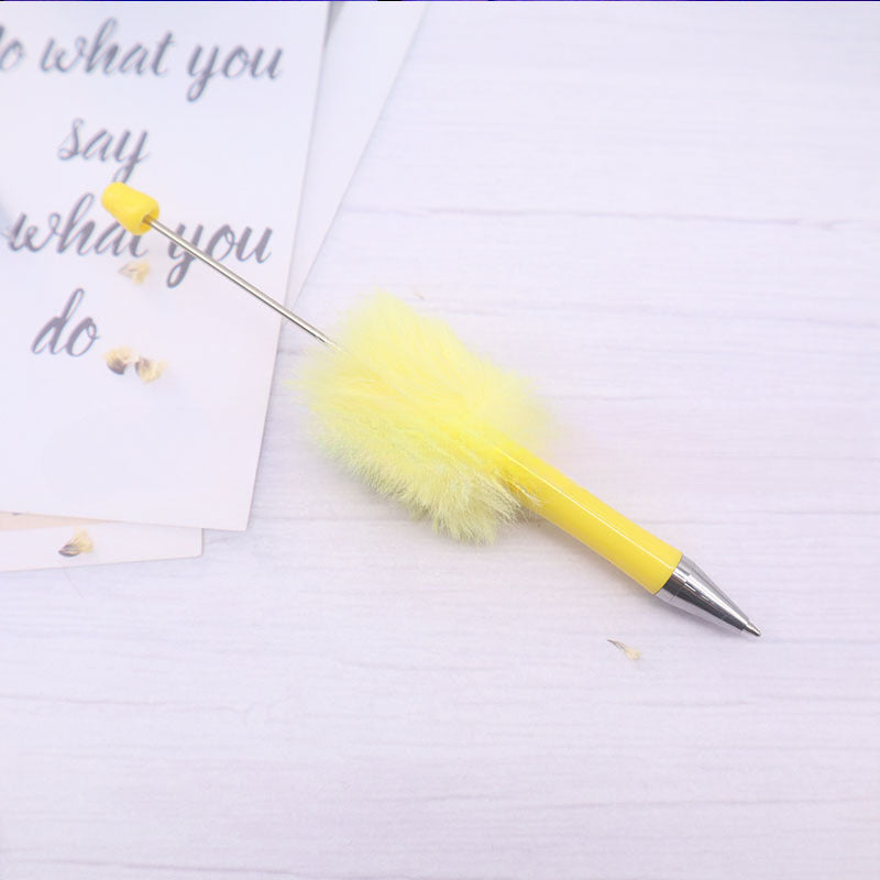 Beadable Pen Plush Pom Pom Beadable Pen