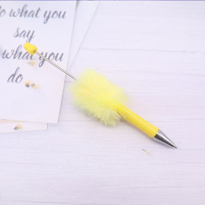 Beadable Pen Plush Pom Pom Beadable Pen