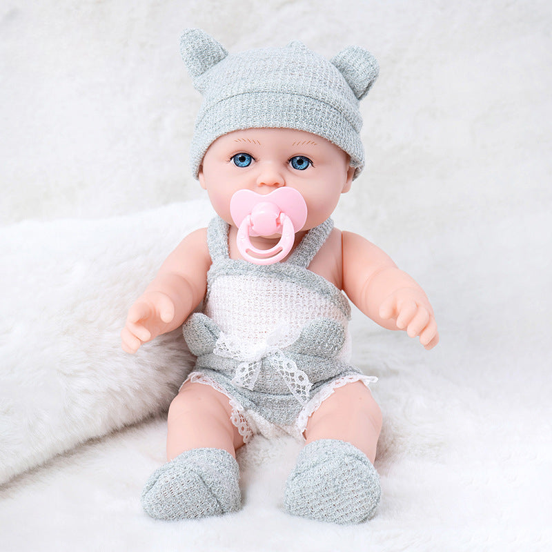 Wholesale of New 12 Inch Enamel Doll Simulation Baby Doll Children's Family Toy Doll Set
