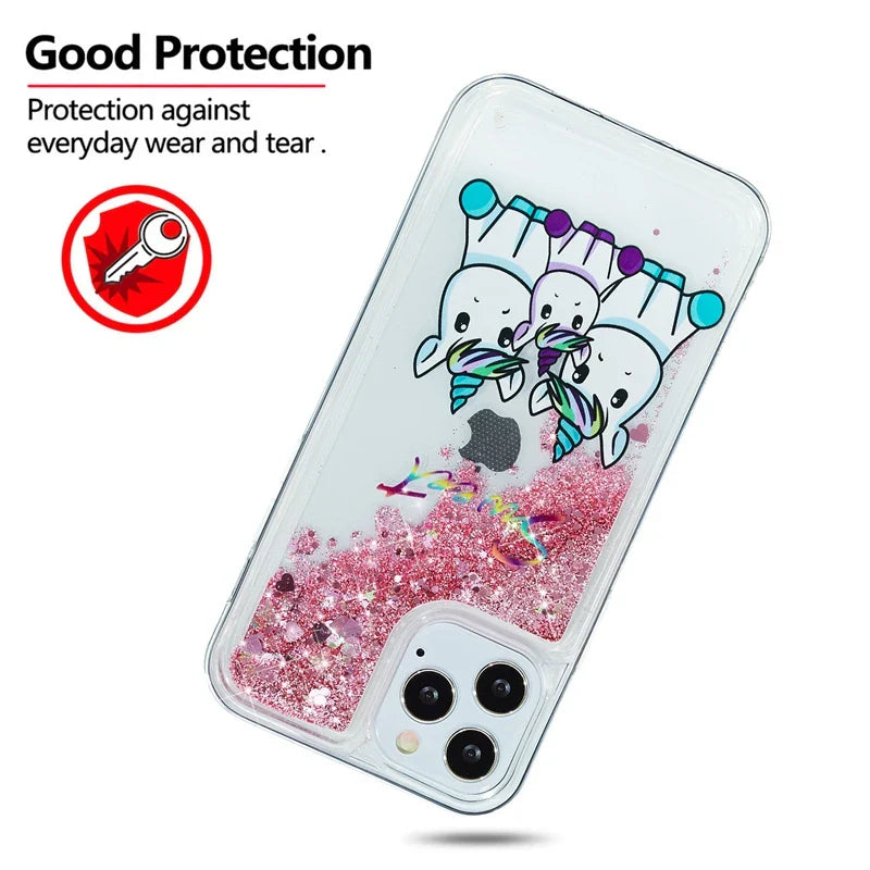 Unicorn Glitter Dynamic Liquid Case for iPhone 14 13 Pro Max 14 Plus 14ProMax