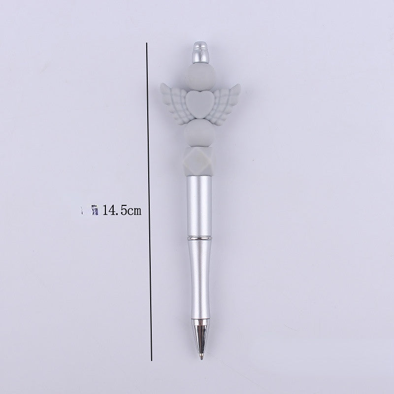 Beadable Pens Handmade Angel Silicone Beaded Ballpoint Pen