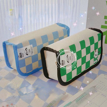 Canvas Checkerboard Pen Bags