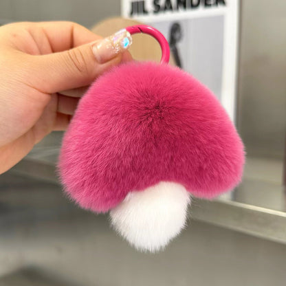 Plush Mushroom Keychain