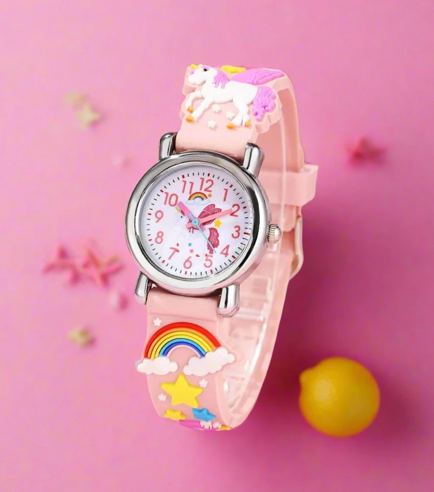 Cute Rubber strap Unicorn watch