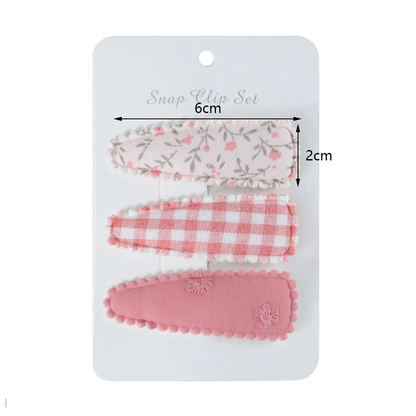 Cute Baby Girl Hair Clips: Flower Print, Sweet (2 Sets/Lot)
