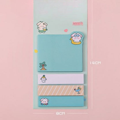 Cartoon Stickers with Sticky Paper Notebooks