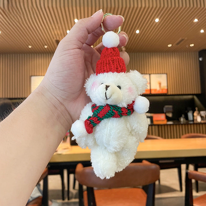 Christmas Plush Lamb Doll Keychain