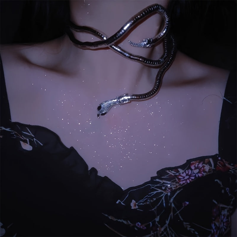Curious Malleable Long Snake Wrap Collar Halloween