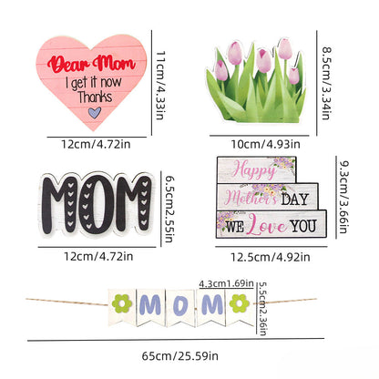 Mother's Day Pallets with Wooden Ornaments