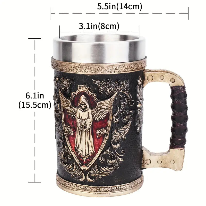 Exquisite 600ml Tankard Mug - Stainless Steel