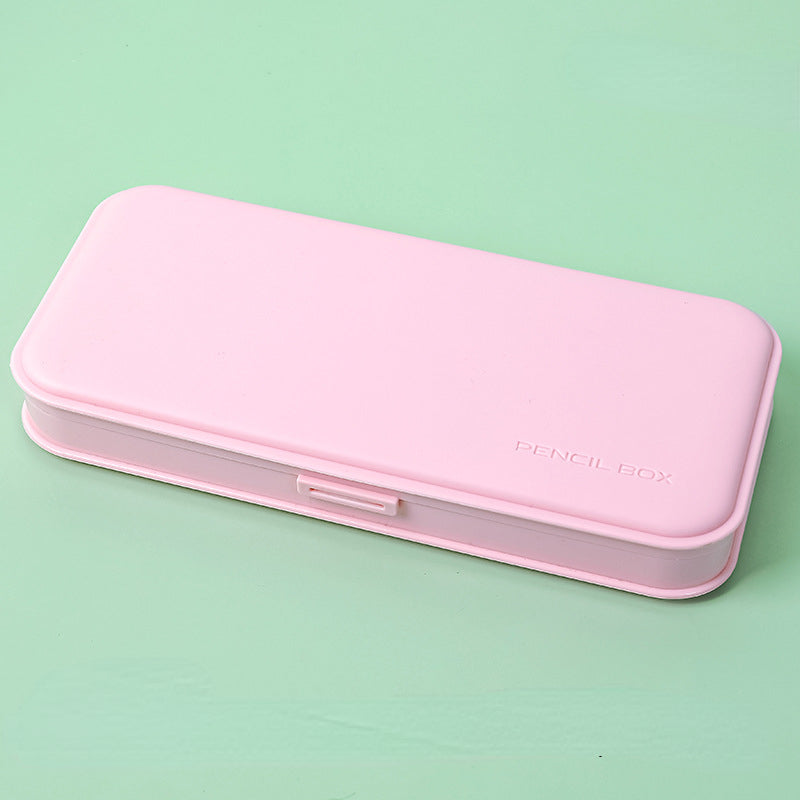 PP Macaron Pencil Box Learning Stationery Storage Matte Pencil Box