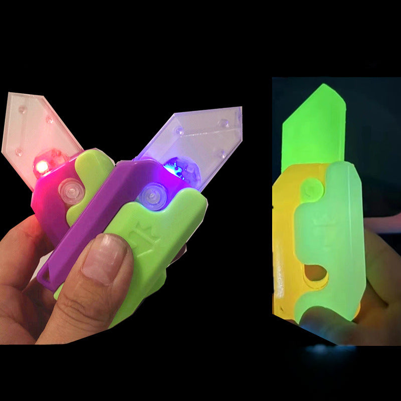 Plastic Luminous Radish Knife Decompression Toys