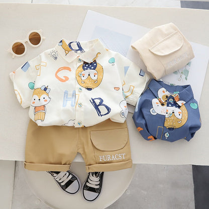Boys' Cotton Shirts and Shorts Sets
