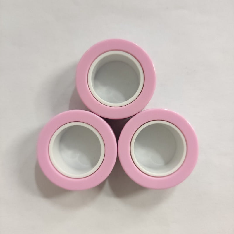 Plastic Decompression Rotating Magnetic Toy Bracelet Rings