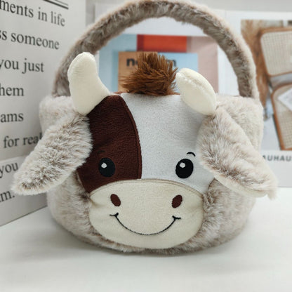 Wholesale Easter Cow Basket Plush TOY