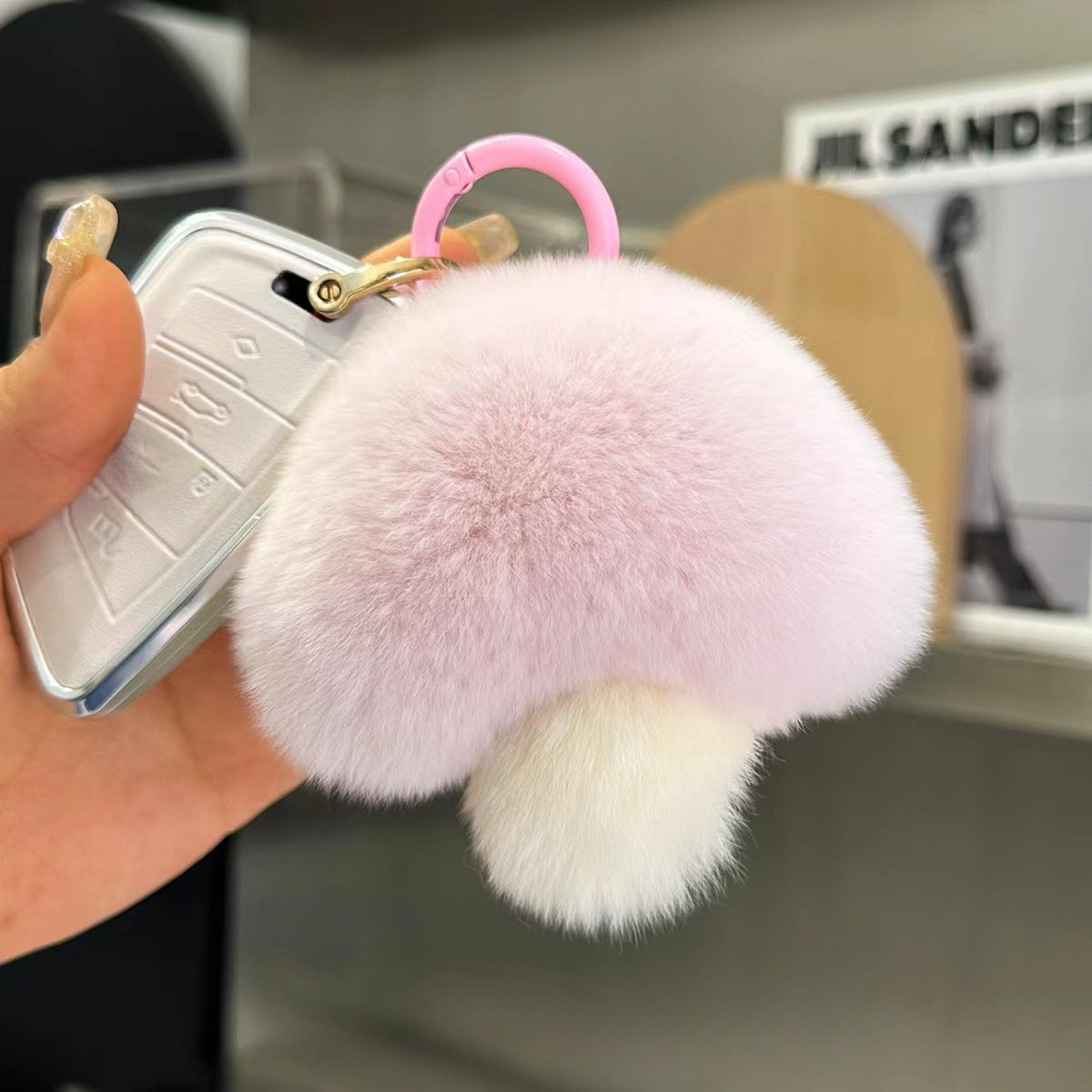 Plush Mushroom Keychain