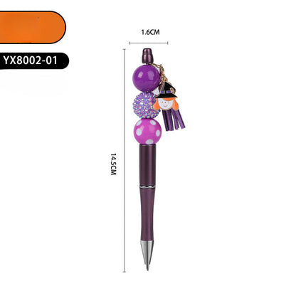 Halloween Tassel Handmade Metal Bead Pen Ballpoint Pen