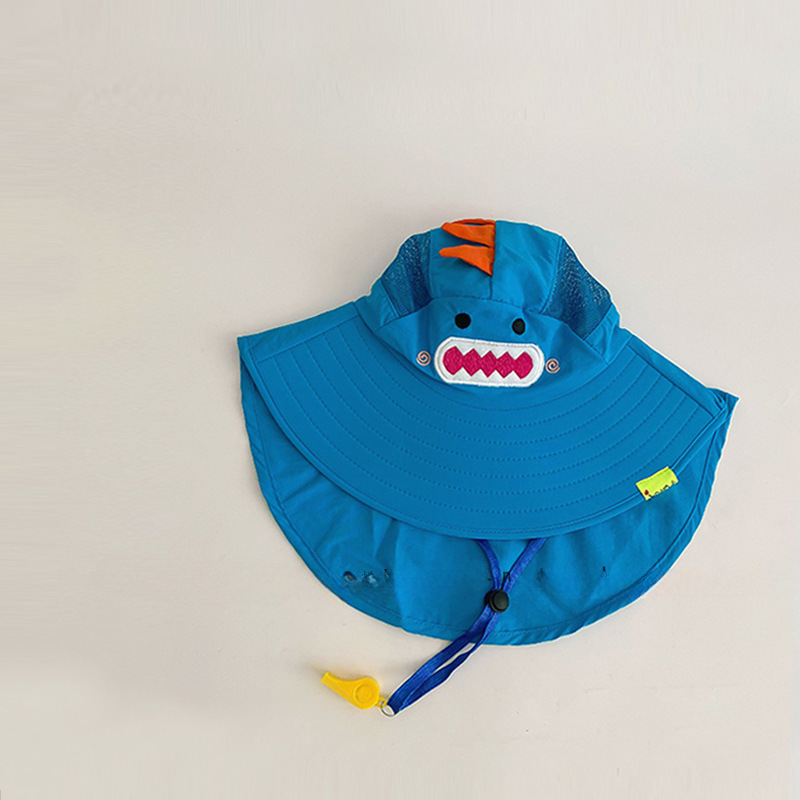 Cotton Summer Children's Neck Protector Sunshade Bucket Hat