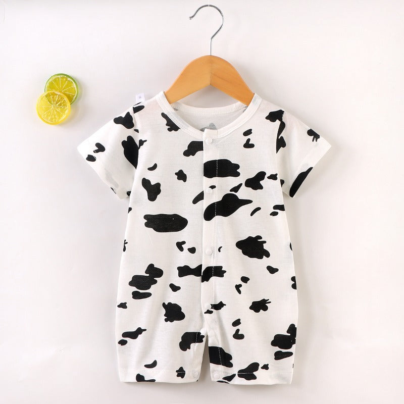 Cotton Baby Onesie Cow Pattern