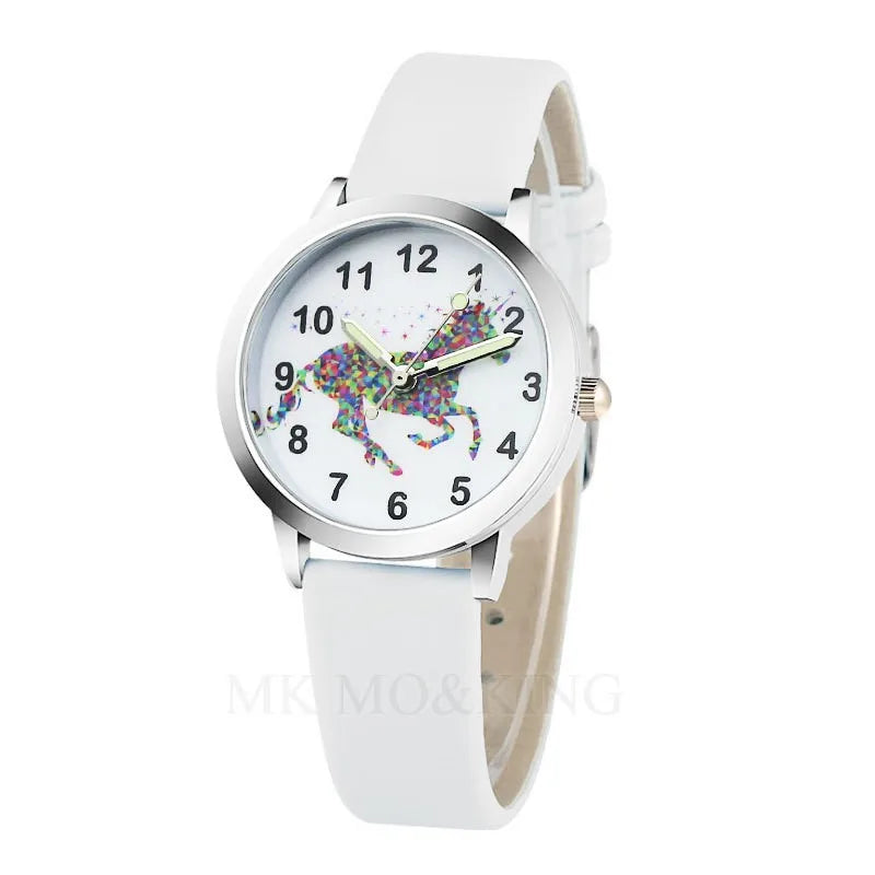 Girls Casual Quartz Unicorn Watch