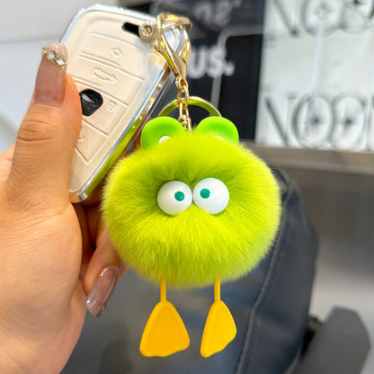 Duck Plush Ball Keychain