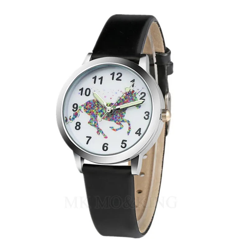 Girls Casual Quartz Unicorn Watch