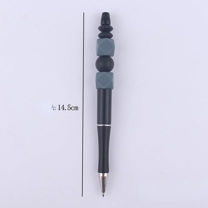 Beadable Pens Handmade Colorful Silicone Beaded Ballpoint Pen