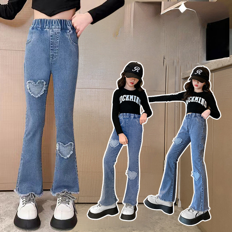 Wholesale Cotton Girls Flared Pants
