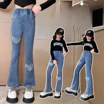 Wholesale Cotton Girls Flared Pants