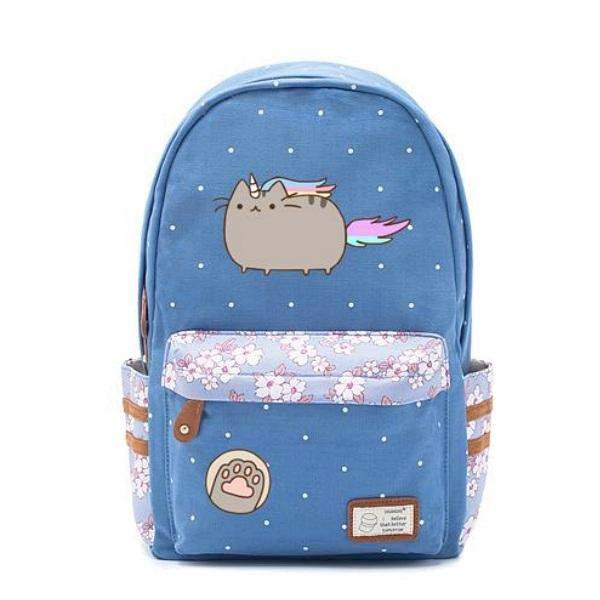 Unicorn Cat Caticorn Canvas Backpack