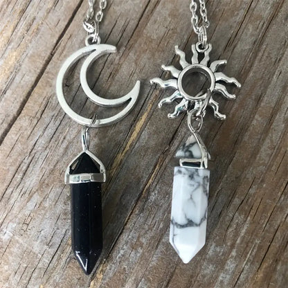 Charmed Hexagon Crystal Pendant Necklaces