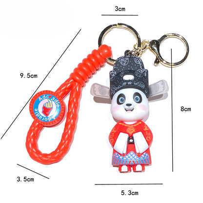 Cartoon Cute Panda PVC Soft Silicone Creative Keychain