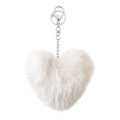 Love Hair Ball Tassel Keychain Women Bag Pendant