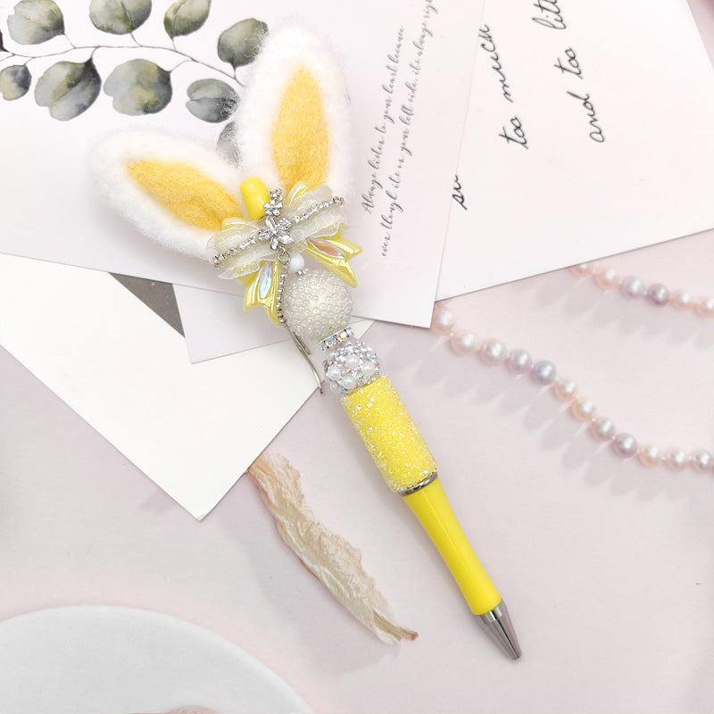 rabbit ear bow tassel sugar diamond pen handmade